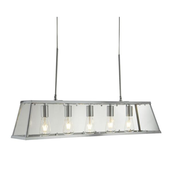 4614-5CC Voyager 5Lt Bar Lampa wisząca - Chrome & szkło Searchlight