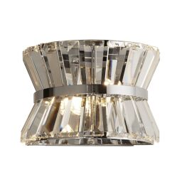 59410-2CC Uptown 2Lt Wall Light - Chrome Metal & Clear Crystal Searchlight