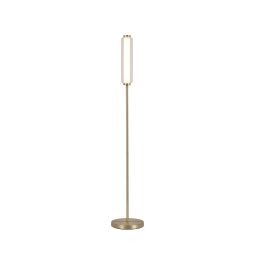 EU26252SB Mod LED Floor Lamp, Satin Brass Metal, Opal Acrylic & Clear Searchlight