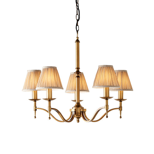 63627 Stanford antique brass 5lt lampa wisząca Interiors1900 - rabaty 25% w koszyku