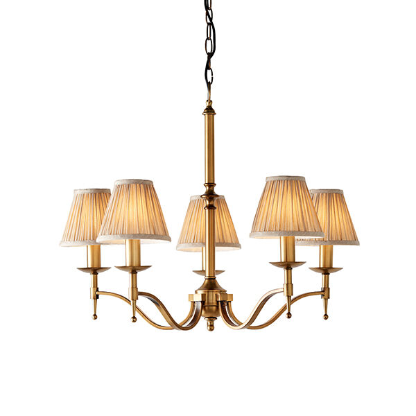 63627 Stanford antique brass 5lt lampa wisząca Interiors1900 - MEGA rabaty w koszyku %