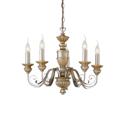 020822 Lampa wisząca firenze sp5 antique gold Ideal Lux od ręki