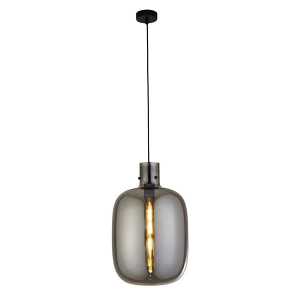 68361SM Barrel Lampa wisząca - czarny Metal & Smoked szkło Searchlight