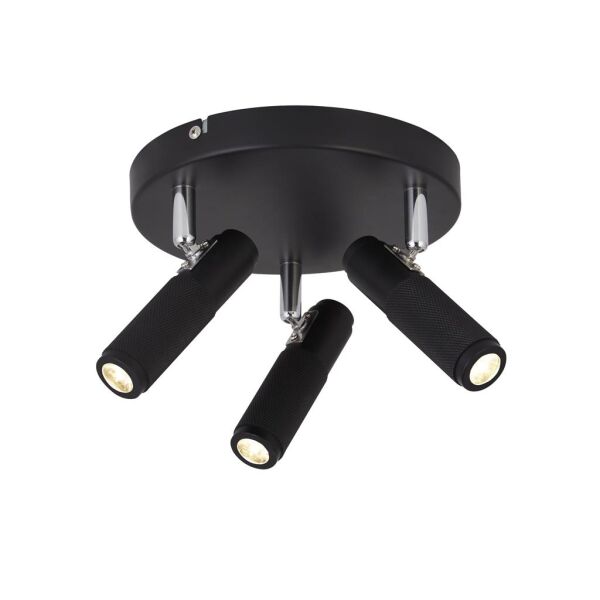 71201-3BK Handlebar 3Lt Round reflektorek - czarny Metal Searchlight