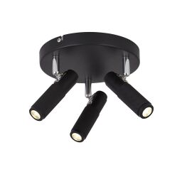 71201-3BK Handlebar 3Lt Round reflektorek - czarny Metal Searchlight