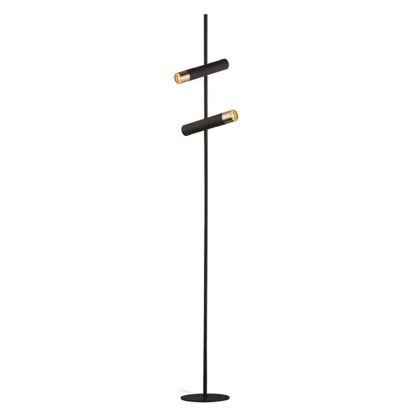 EU31652-2BK Cylinder 2 Lt Lampa podłogowa - czarny & złoty Searchlight