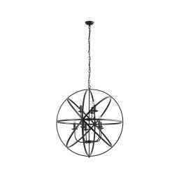 2478-8BK Orbit 8Lt Pendant, Matt Black  Metal Searchlight