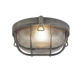 61401BS Bulkhead zewnętrzny Light - czarny srebrny Aluminium, IP44 Searchlight