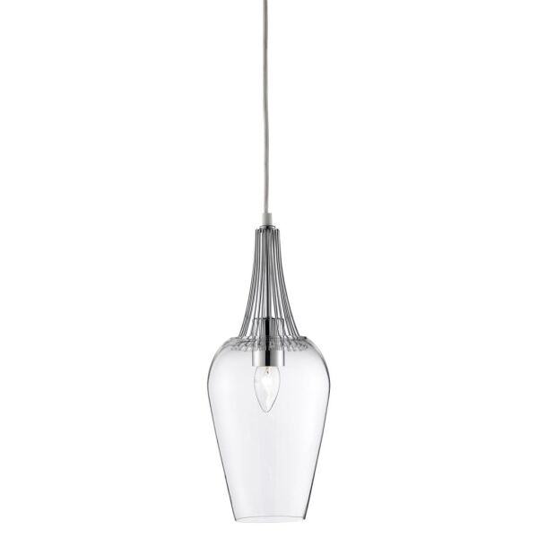 8911CC Whisk Lampa wisząca - Chrome & Clear szkło Searchlight