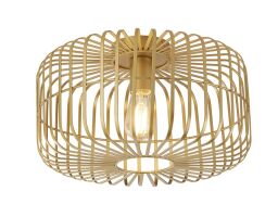 86560GO Crib Cage Flush Ceiling Light - Gold Searchlight