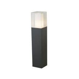 2582-450GY Granada 450mm Słupek ogrodowy - Dark Grey & Clear Shade, IP44 Searchlight