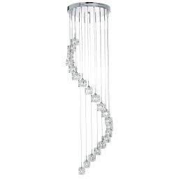 6720-20-LED Ice Cube 20Lt 1.8m LED Multi-Drop Lampa wisząca - szkło & Chrome Searchlight