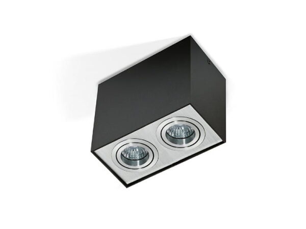 Lampa wewnętrzna - natynkowa ELOY 2 czarny - aluminium AZ1355 Azzardo