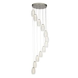 97291-12CL Cyclone 12Lt Lampa wisząca - Chrome & Clear szkło Searchlight