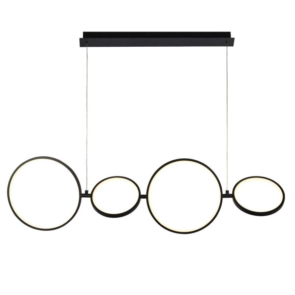 25771-4BK Cirque 4Lt LED Ring Lampa wisząca - czarny Metal Searchlight