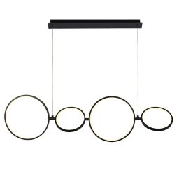 25771-4BK Cirque 4Lt LED Ring Lampa wisząca - czarny Metal Searchlight