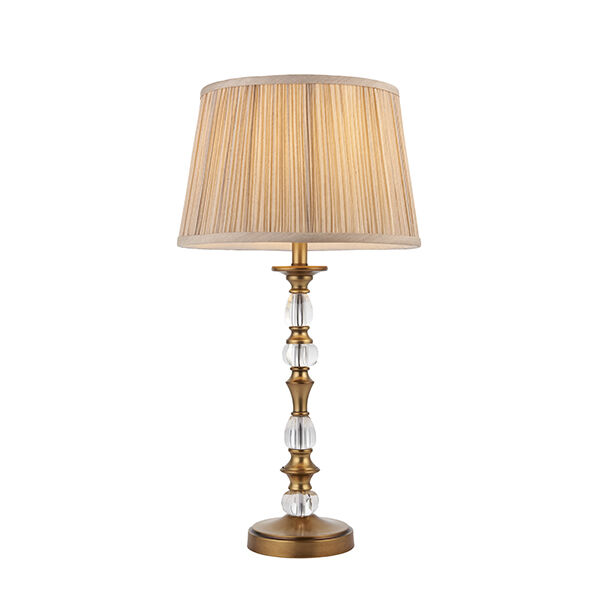 63594 Polina antique brass 1lt lampa stołowa Interiors1900 - MEGA rabaty w koszyku %