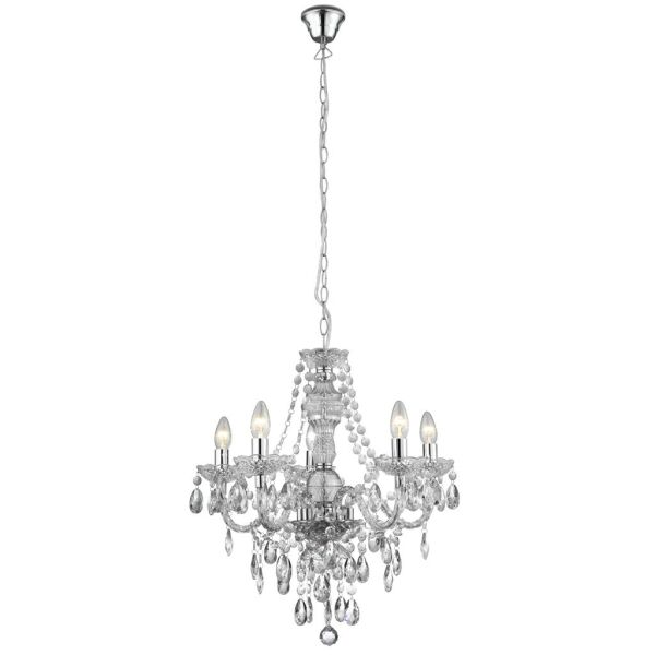 8885-5CL Marie Therese 5Lt Lampa wisząca - Clear szkło & Acrylic Searchlight