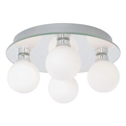 4337-4-LED Global 4Lt LED łazienkowy Light - Chrome, Mirror & szkło, IP44 Searchlight