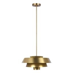 FE-BRISBIN-BB Lampa wisząca Brisbin 1 – polerowany mosiądz Elstead - Mega RABATY w koszyku %