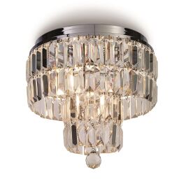 61321-4CC Empire 4Lt Lampa sufitowa - Chrome & Clear szkło, IP44 Searchlight