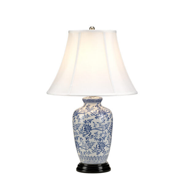 BLUE-G-JAR-TL Lampa stołowa Blue Ginger Jar – 1 źródło światła Elstead - Mega RABATY w koszyku %