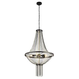 86353-5BK Baguette 5Lt Lampa wisząca - czarny Metal & satyna Brass Searchlight