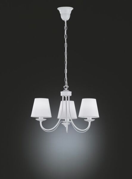 110600331 Cortez żyrandol lampa abażury białe Trio - Mega RABATY W KOSZYKU %