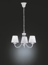 110600331 Cortez żyrandol lampa abażury białe Trio - Mega RABATY W KOSZYKU %
