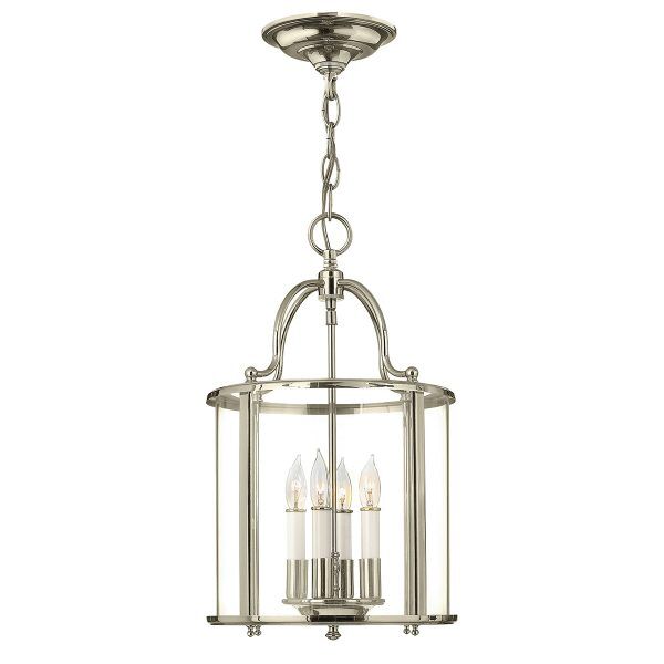 HK-GENTRY-P-M-PN Gentry 4 Light Medium lampa wisząca – polerowany nikiel Elstead - Mega RABATY w koszyku %