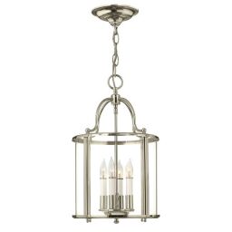 HK-GENTRY-P-M-PN Gentry 4 Light Medium lampa wisząca – polerowany nikiel Elstead - Mega RABATY w koszyku %