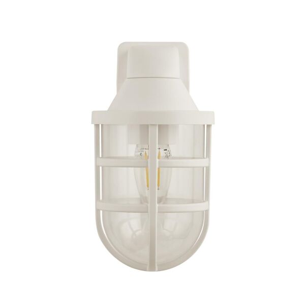 61133WH x Seaside Outdoor Wall Light - White Plastic Searchlight