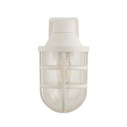 61133WH x Seaside Outdoor Wall Light - White Plastic Searchlight