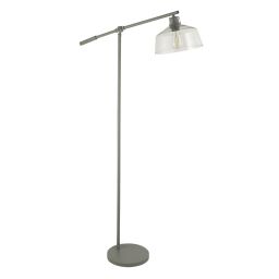 EU60998GY x Canterbury Floor Lamp - Clear Glass & Grey Metal Searchlight