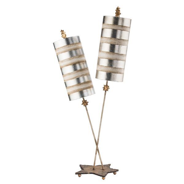FB-NETTLELUX-S-TL Lampa stołowa Nettle Luxe 2 – srebrna Elstead - Mega RABATY w koszyku %