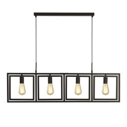 23203-4BK Plaza 4Lt Adjustable Lampa wisząca - Matt czarny Searchlight