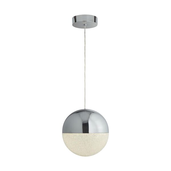 5841CC Marbles LED Lampa wisząca - Chrome, Crushed Ice Shade Searchlight