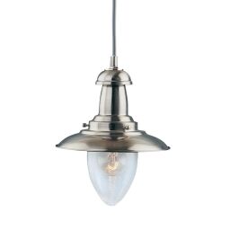 5787SS Fisherman Baby Lampa wisząca - satyna srebrny Searchlight
