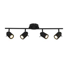 6604BK Samson 4Lt Split Bar Spotlight - Black Metal Searchlight