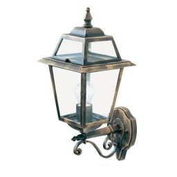 1521 New Orleans zewnętrzny Kinkiet -czarny złoty, Clear szkło,IP44 Searchlight