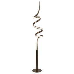 EU2813RU Ribbon LED Twist Lampa podłogowa - czarny Metal & Opal Searchlight