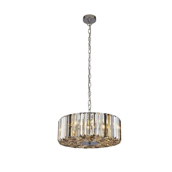 82101-4CC Chapeau 4Lt Lampa wisząca/Semi-Flush-Amber, Smoke & Clear kryształ Searchlight