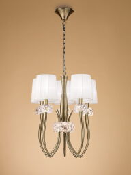 4732 Lampa wisząca MANTRA LOEWE ANTIQUE BRASS 4732 Mantra - Mega RABATY w koszyku %