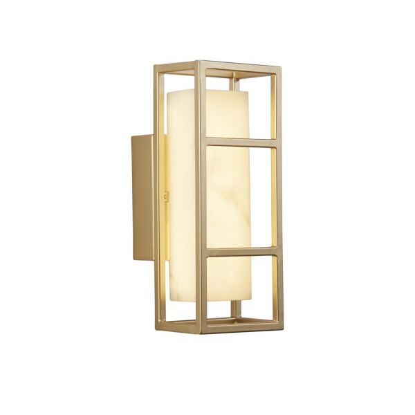 45910GO Mirage LED Wall Light, Matt Gold & Marbleised Resin Searchlight