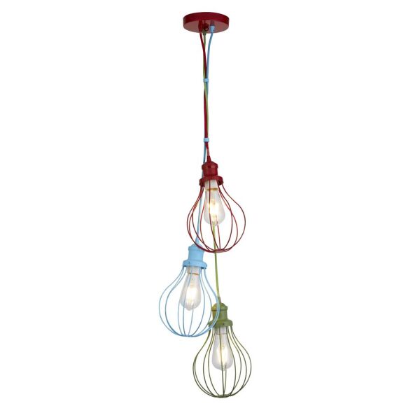 4683-3 Novelty Balloon 3Lt Lampa wisząca - Coloured Metal Searchlight