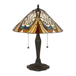 64163 Tiffany Hector 2lt lampa stołowa Interiors1900 - MEGA rabaty w koszyku %