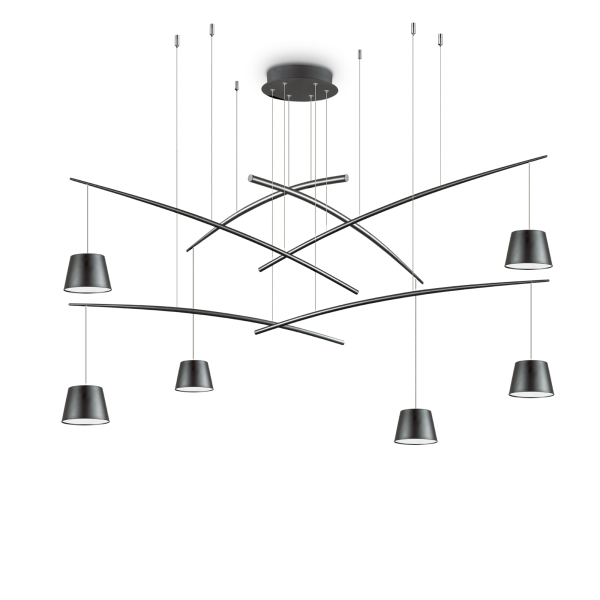 196992 Lampa wisząca fish sp6 black Ideal Lux - Mega RABATY w koszyku %