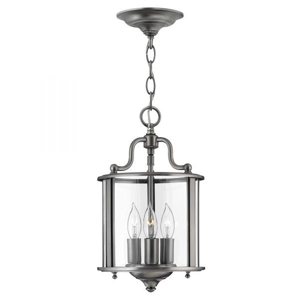 HK-GENTRY-P-S-PW Gentry 3 Light mały lampa wisząca – cyny Elstead - Mega RABATY w koszyku %
