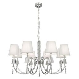 6888-8CC Portico 8Lt Lampa wisząca- Chrome/Acrylic & String abażur Searchlight