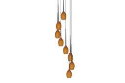 Lampa wisząca IZZA 8 bursztynowa AZ1223 Azzardo